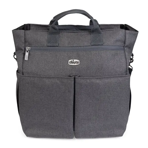 Geanta multifunctionala pentru carucior Chicco Bellagio, Black Satin, 0luni+