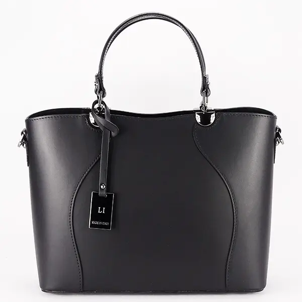 Geanta neagra din piele naturala 1424A 125