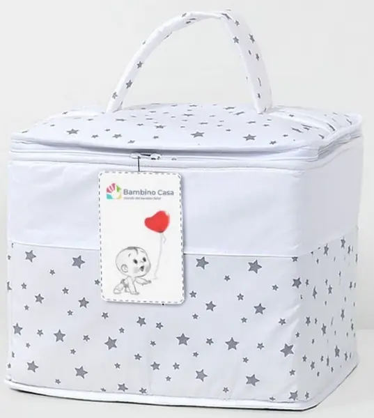 Geanta pentru accesorii bebelusi Bambino Casa - Paris, Bianco
