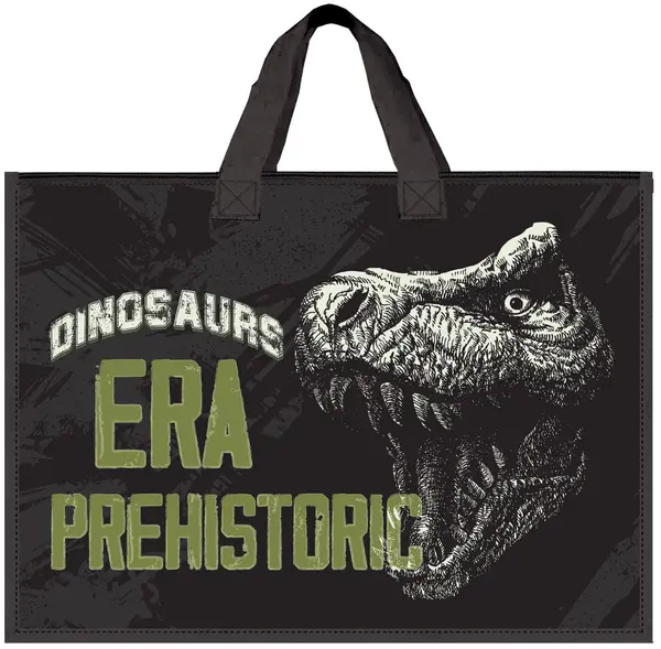 Geantă pentru bloc de desen S. Cool - Dinosaurs, cu fermoar