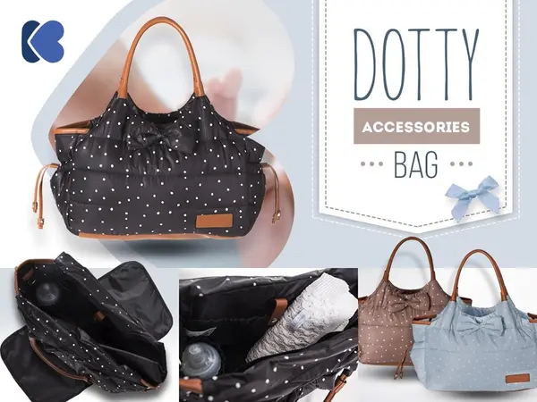 Geanta pentru mamici Mama Bag Dotty Brown