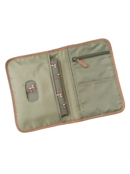 Geanta-plic pentru schimbat scutece cu salteluta model Deer Olive