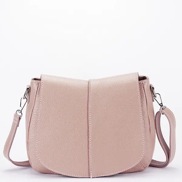 Geanta roz deschis din piele naturala 8960 123