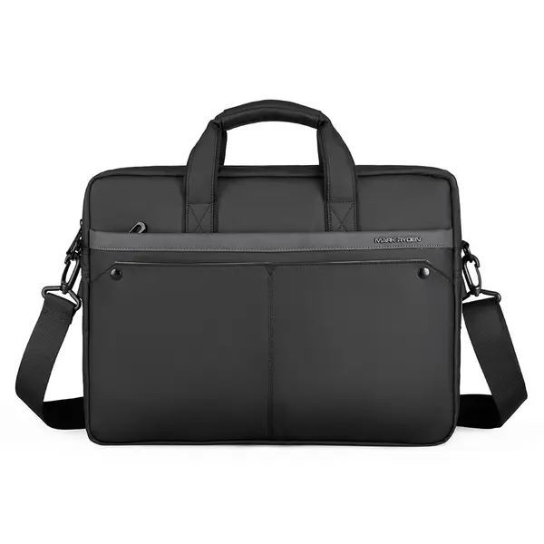 Geanta/servieta de umar Mark Ryden potrivita pentru laptop 15,6 inch si tableta 9.7 inch, impermeabila, rezistenta la uzura/socuri, ergonomica, neagra, potrivita pentru afaceri, scoala sau timp liber