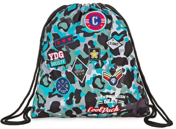 Geantă sport Cool Pack Spring – Camo Blue Badges
