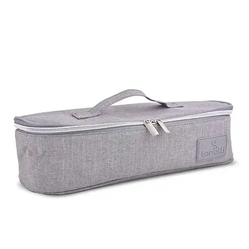 Geanta termica pentru mancare Lorelli Avy Grey, 3 compartimente detasabile, inchidere cu fermoar, dispune de doua despartitore interioare detasabile, 33x11x10 cm