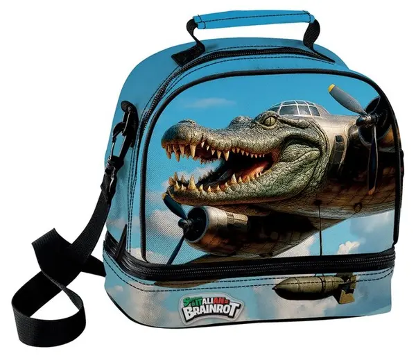 Geantă termoizolantă Graffiti Brainrot - Bombardino Crocodillo
