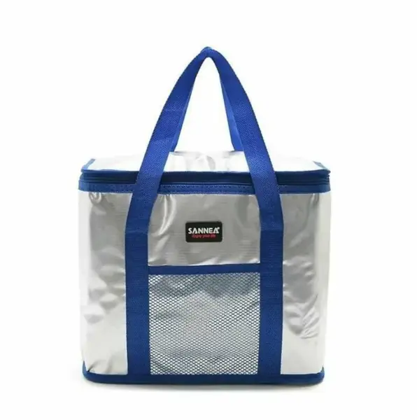Geanta termoizolanta pentru alimente si bauturi,argintiu, 37x24x32 cm,16 litri