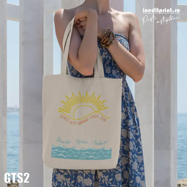 Geanta tip sacosa personalizabila - Girls just wanna have sun GTS2