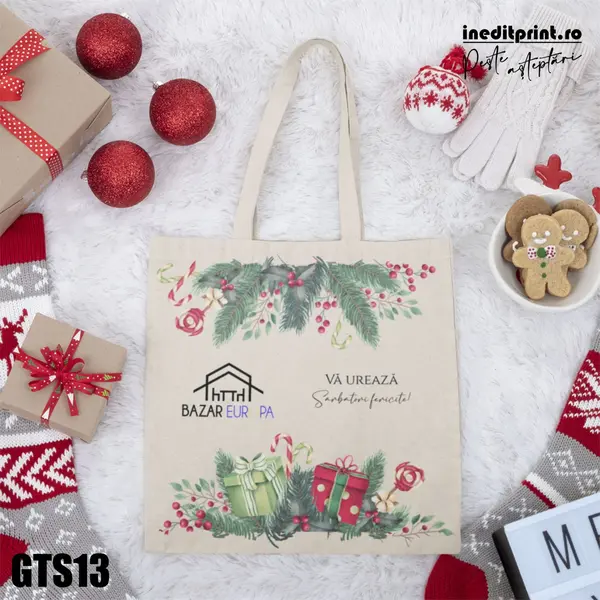 Geanta tip sacosa personalizata - Craciun Firme - GTS13