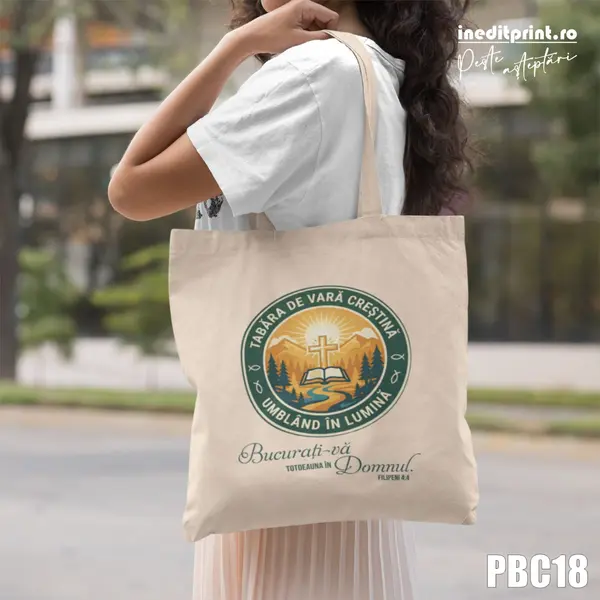 Geanta tip sacosa personalizata pentru Tabara PBC18