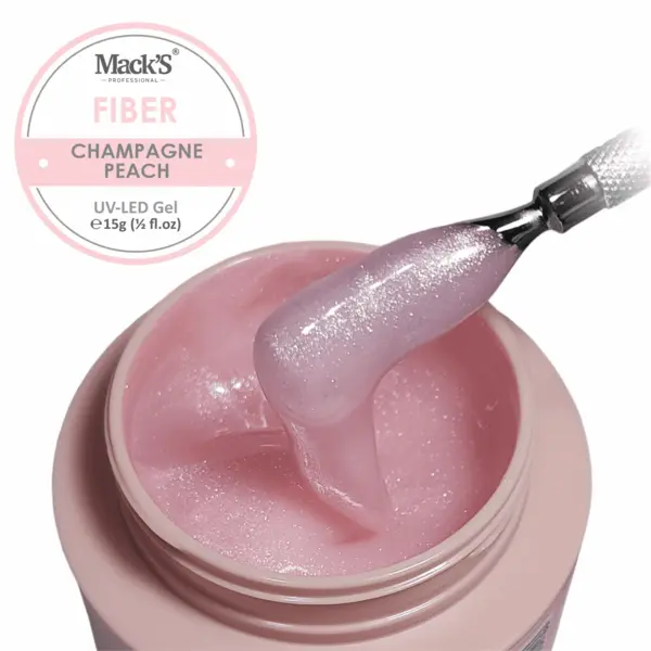 Gel Constructie Fiber Champagne Peach 15ml Macks - FCW50-MKS