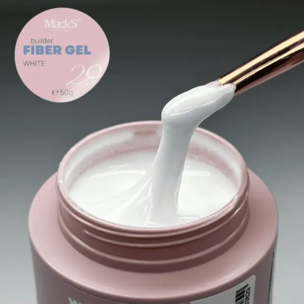 Gel Constructie Fiber White 50ml Macks - FW-MKS