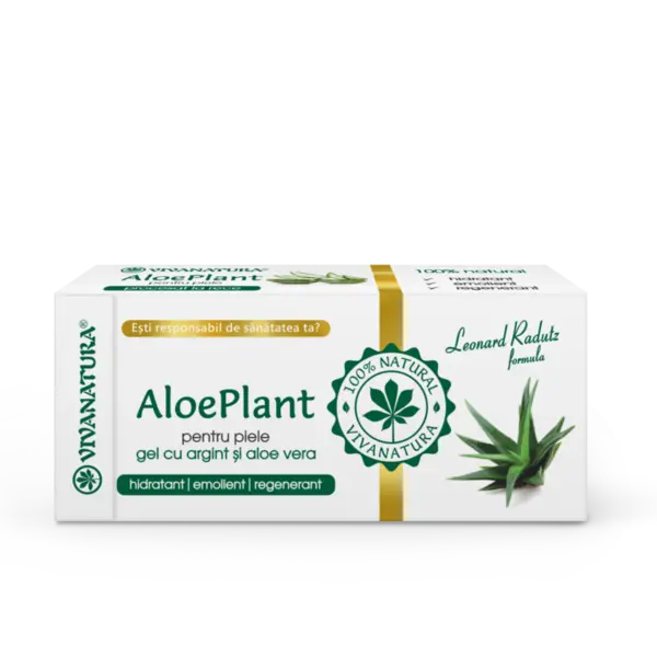 Gel cu argint si aloe vera Aloe Plant, 20ml, VivaNatura
