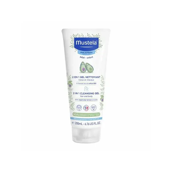 Gel de curatare 2 in 1 par si corp, 200ml, Mustela