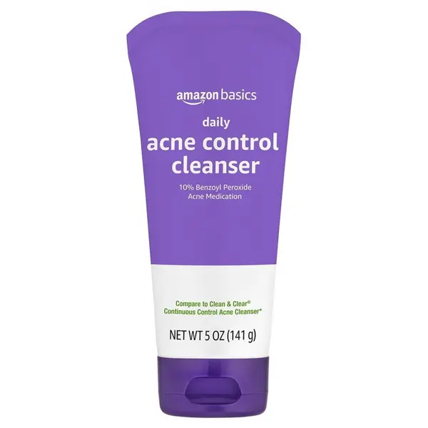 Gel de Curatare, Amazon Basics, Acne Control Cleanser, Impotriva Acneei, 10% Peroxid de Benzoil, 141gr