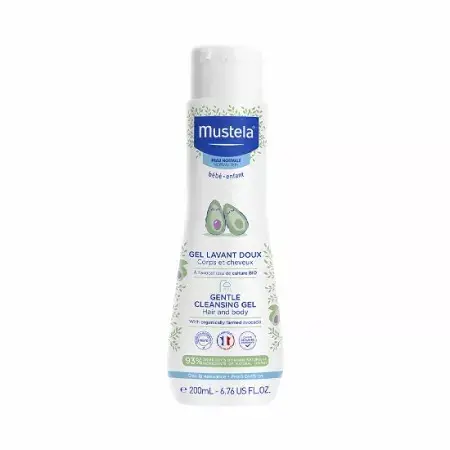 Gel de curățare delicat pentru păr și corp, 200 ml, Mustela