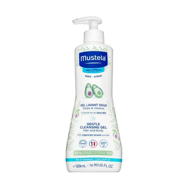 Gel de curatare delicat pentru par si corp, 500ml, Mustela