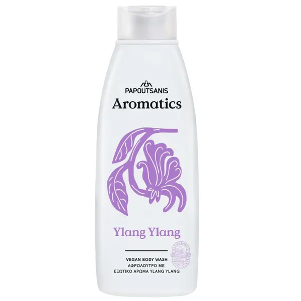 Gel de dus 100% vegan cu prebiotice si vitamina E Ylang Ylang, 650ml, Aromatics