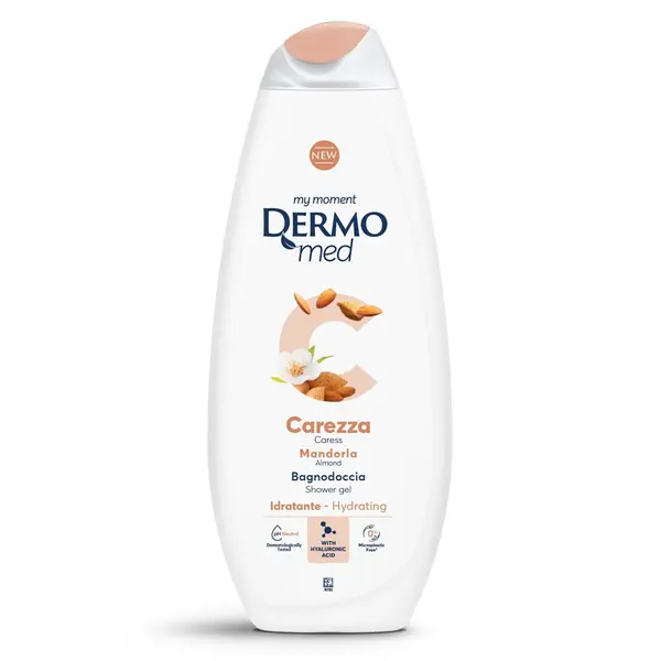 Gel de dus cu aroma de migdale Carezza, 750ml, Dermomed