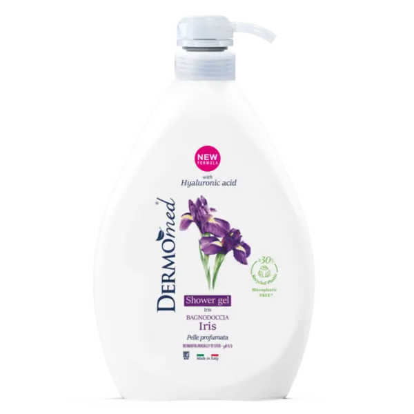Gel de dus cu iris cu dispenser, 1000ml, Dermomed