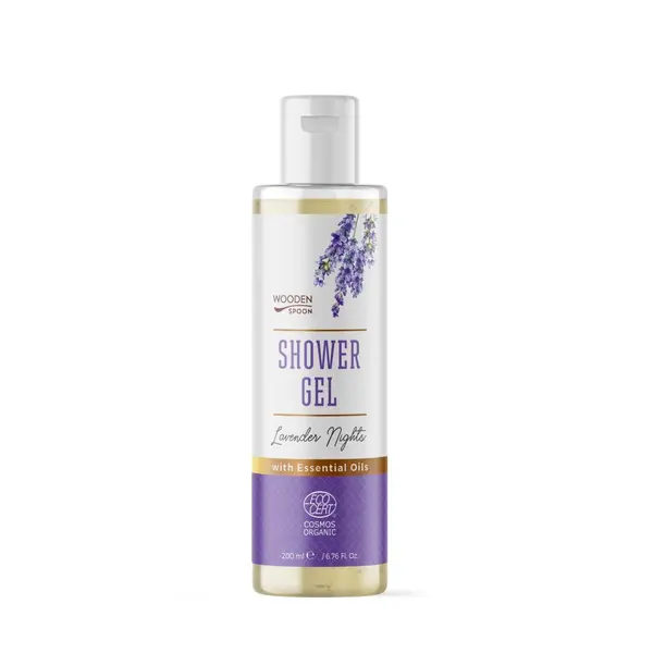 Gel de dus cu lavanda Wooden Spoon Lavender Nights bio 200ml