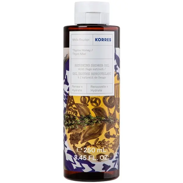 Gel de dus cu miere si cimbru Thyme & Honey, 250ml, Korres