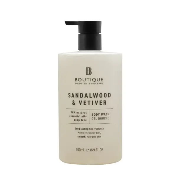 Gel de dus cu parfum de Lemn de Santal & Vetiver, 500ml, Boutique