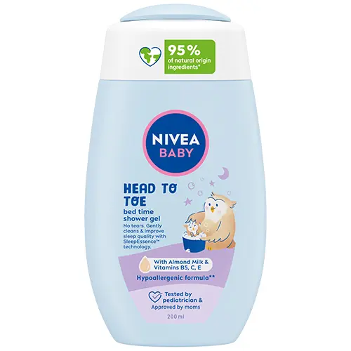 Gel de dus Head to Toe Bed Time Baby, 200ml, Nivea