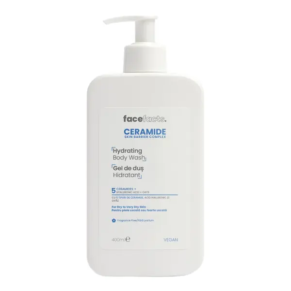 Gel de dus hidratant Ceramide, 400ml, Face Facts