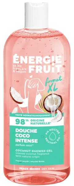 Gel de dus nutritiv pentru piele foarte uscata cu ulei de cocos organic si unt de shea, 500ml, Energie Fruit