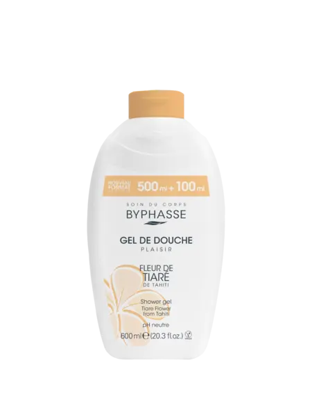 Gel de dus Plaisir cu Flori de Tiare, 600ml, Byphasse