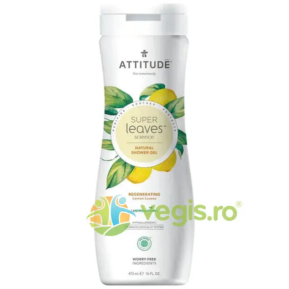Gel de Dus Regenerant cu Frunze de Lamaie Super Leaves 473ml