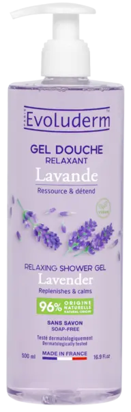 Gel de dus relaxant Lavande, 500ml, Evoluderm