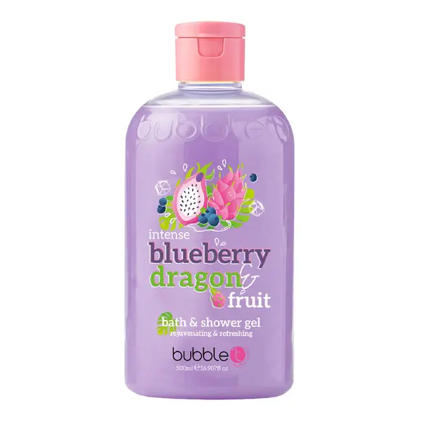 Gel de dus si baie cu aroma de afine si fructul dragonului, 500ml, Bubble T