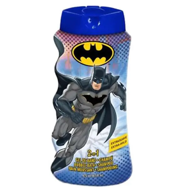 Gel de Dus si Sampon 2-in-1 pentru Copii, Lorenay, Batman, Hipoalergenic, Aroma Fructe, 475ml