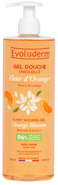 Gel de dus Sunny Fleur D'Oranger, 500ml, Evoluderm