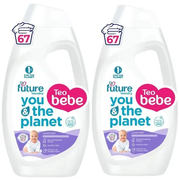 Gel de rufe concentrat Future baby - Lavandă, 2 x 2,7 l