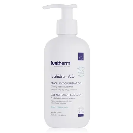 Gel de spalare emolient cu efect calmant Ivahidra+ A.D, 250 ml – Ivatherm