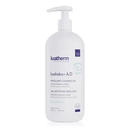 Gel de spalare emolient cu efect calmant Ivahidra+ A.D, 500 ml – Ivatherm