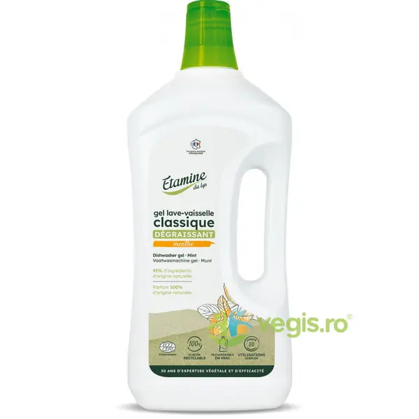 Gel de Spalare si Dedurizare pentru Masina de Vase cu Parfum de Menta 1L
