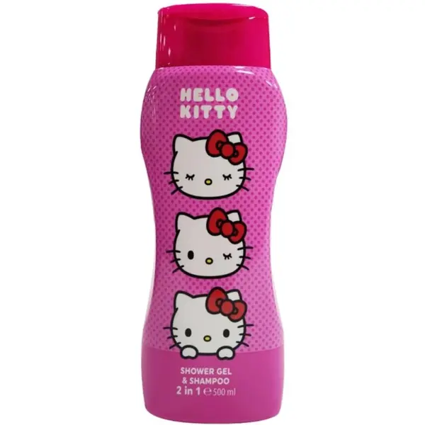 Gel Dus si Sampon 2 in 1 Air Val Hello Kitty, 500 ml