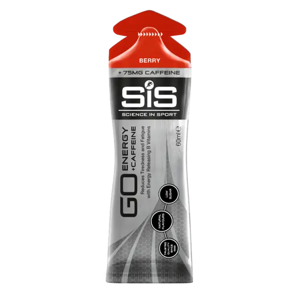 Gel energizant cu fructe rosii Go Energy Caffeine, 60ml, SiS