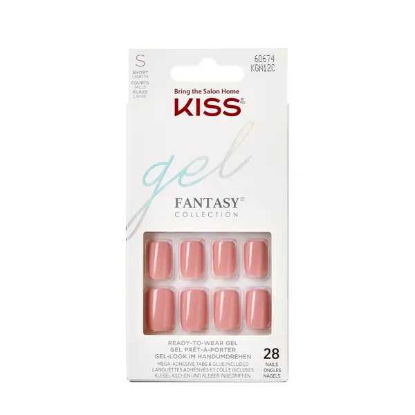 Gel fantasy color ribbons short squoval