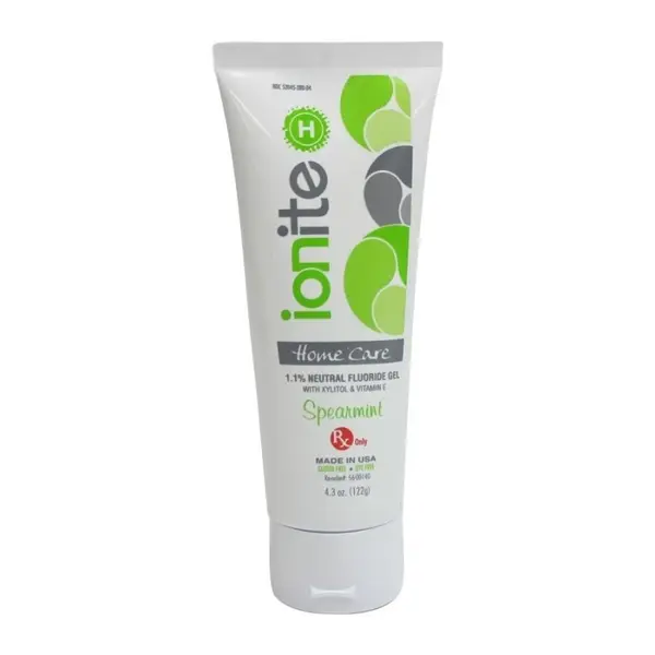 Gel Fluorizare, Ionite, Aroma Menta, cu Xylitol si Vitamina E, Fara Gluten, Fluorura de Sodiu Neutra 1.1%, Tub 122gr