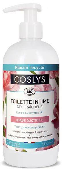 Gel intim bio utilizare frecventa cu trandafir si eucalipt, 500ml, Coslys