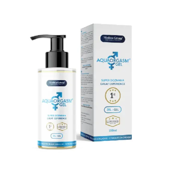 Gel intim Medica Group - Aqua Orgasm, cu efect răcoritor pentru plăcere intensă și hidratare naturală, 150 ml