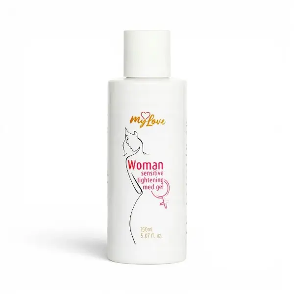 Gel intim MYLOVE Woman Sensitive Tightening Med Gel, pentru strâmtarea vaginului, hidratant, miros de mango, 150 ml