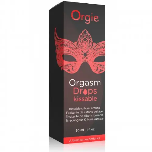 Gel intim Orgie - Orgasm Drops Kissable, cu efect de furnicături, pentru stimularea clitorisului și orgasm intens, 30 ml
