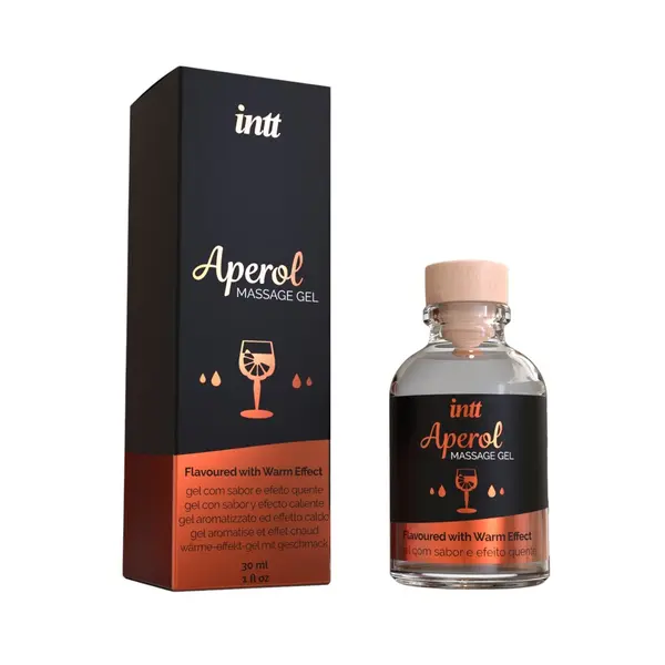 Gel INTT – Aperol Massage Gel, pentru masaj erotic, sex oral, excitare intensă, cu efect de încălzire, 30 ml
